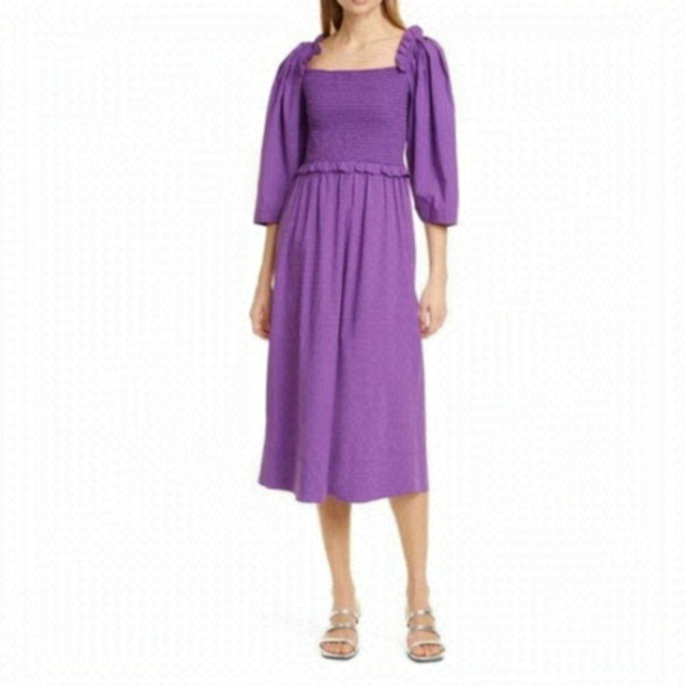Sea New York Tabitha Smocked Dress Grape